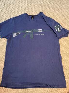 Hanes nano-T® i am the Militia T-Shirt - Blue - Size M